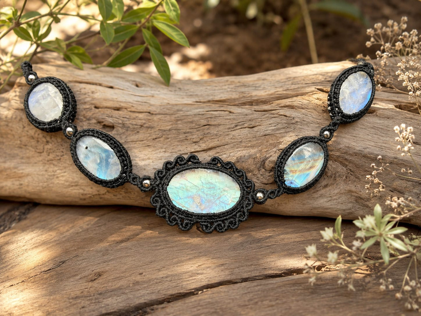 Chocker de piedra luna